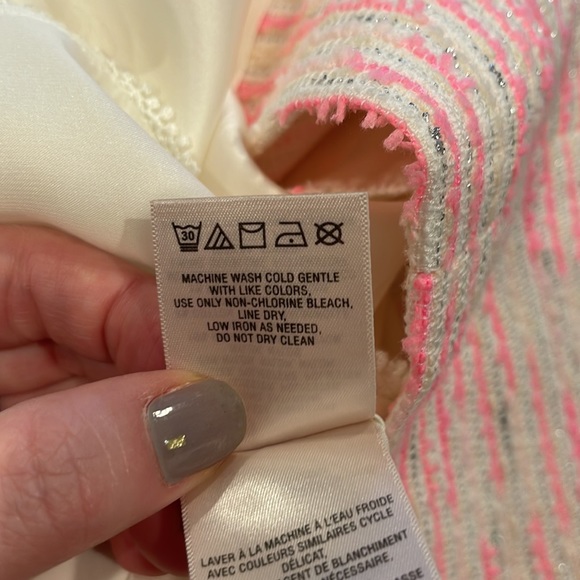 Anthropologie Moulinette Soeurs Pink Pastique tweed textured dress with pockets - Picture 12 of 13